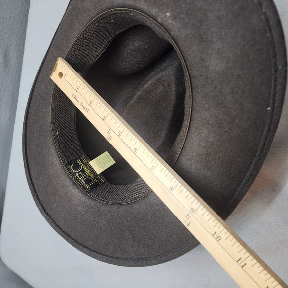DPC Dorfman Pacific USA Black 100% Wool Felt Western Cowboy Men's Hat Sz L‎ - Picture 10 of 10